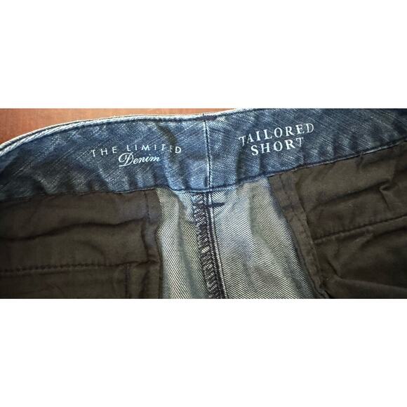 The Limited Jean Shorts Tailored Short Womens Size 14 Medium Wash Spandex Denim - Picture 3 of 6